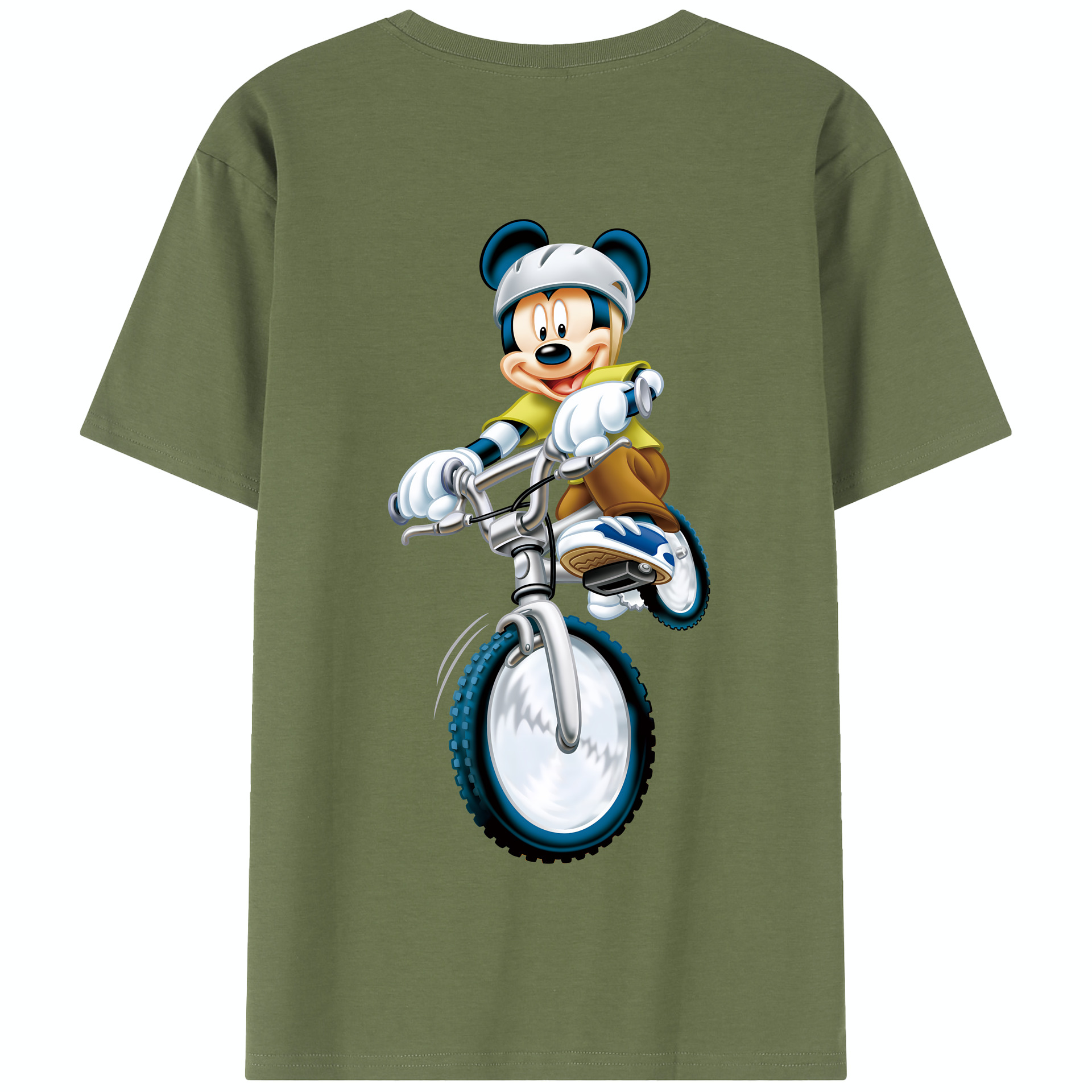 （画像用） ミッキーマウス Mickey Mouse 綿100％半袖Tシャツ（背面プリント）